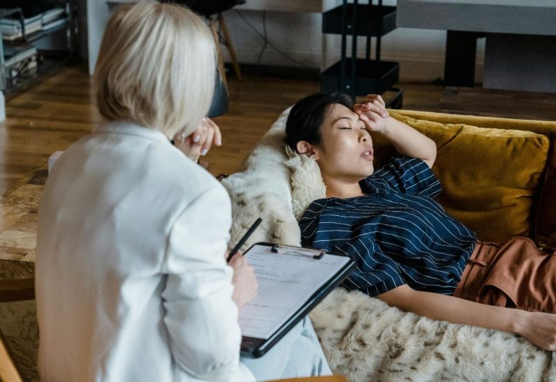 Person during talk therapy. Contact Crossroads for expert guidance regarding therapy and antidepressants in South Carolina.